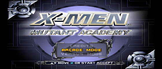 X-Men: Mutant Academy Title Screen